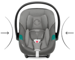 Коляска Cybex Coya Matt Black Frame Aton S2 i-Size Lava Grey Leaf Green с дождевиком и бампером