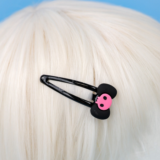 Заколка-хлопушка My Melody Куро с бантиком