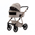 Детская универсальная коляска Adamex Delta Natura - DN-3 Vanilla (Ваниль, ткань)