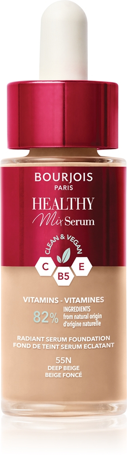 Bourjois Healthy Mix - Легкий тональный крем для естественного макияжа оттенок 55N Deep Beige, 30 ml