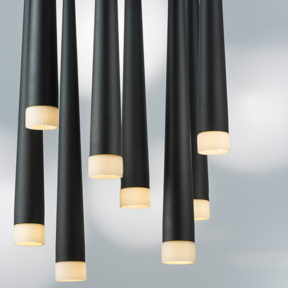 807087 Подвес PUNTO 8х25W G9 ХРОМ/ЧЕРНЫЙ/БЕЛЫЙ