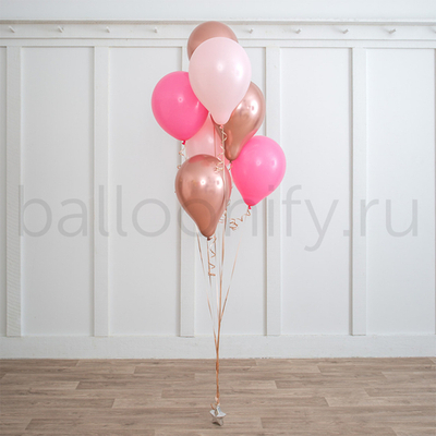 Фонтан шаров "Розовое сияние"