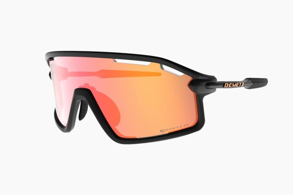 Спортивные очки Demetz Hurry / Mat Black / Mat Orange Turquoise Photochromic Red Revo Cat.1 a 3