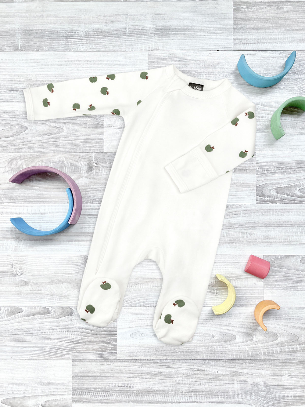 Комбинезон Mjölk Яблочки, с рукавом реглан