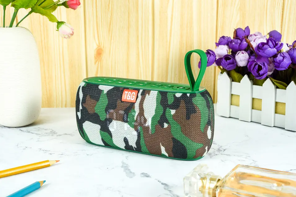 Беспроводная колонка TG-177 (5W/TF/USB/FM) ЧАСЫ