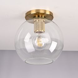 Потолочный Светильник Rh Utilitaire Globe Shade Flushmount Brass By Imperiumloft