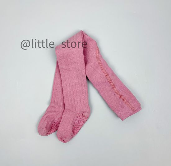 Колготки хлопковые "Полоска" со стоперами, Ягода