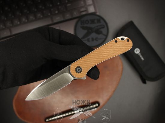 Складной нож Civivi Elementum C907M c клинком из стали D2, рукоять микарта
