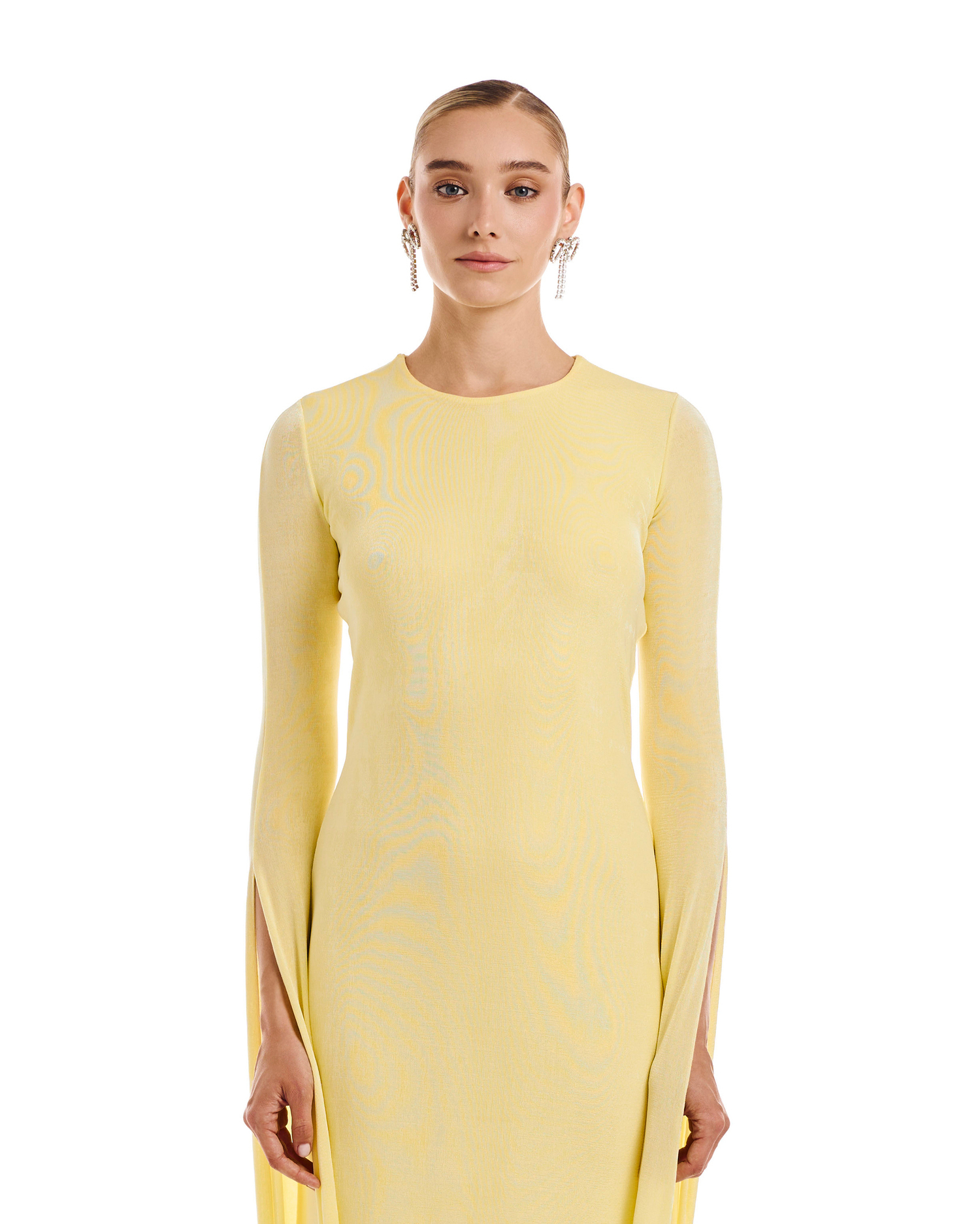 Платье Fluid желтое с двумя рукавами