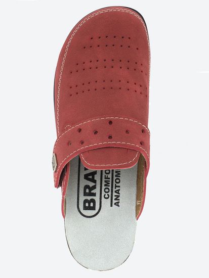 501 | "Natasa" | Бордовые женские медицинские сабо с закрытым носом