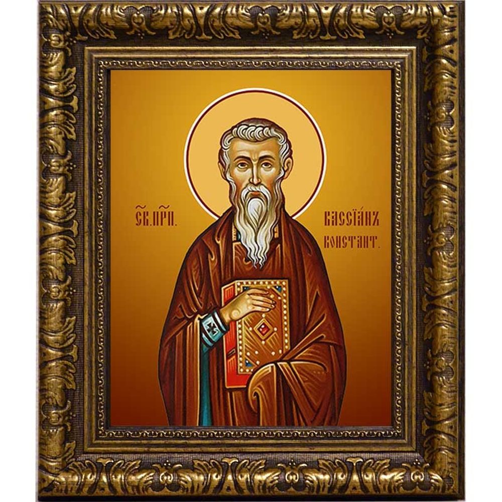 Вассиан (Василий) Константинопольский, преподобный игумен. Икона на холсте.