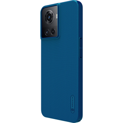 Тонкий чехол синего цвета (Peacock Blue) от Nillkin для OnePlus Ace 5G и 10R 5G, серия Super Frosted Shield