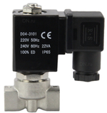 Two way normally closed with zero pressure differential electric solenoid valve ElephantVS2W-701 P-Z-NC PTFE G 110/220V, body material - stainless steel AISI 304, seal - PTFE, with coil YS-018 220V