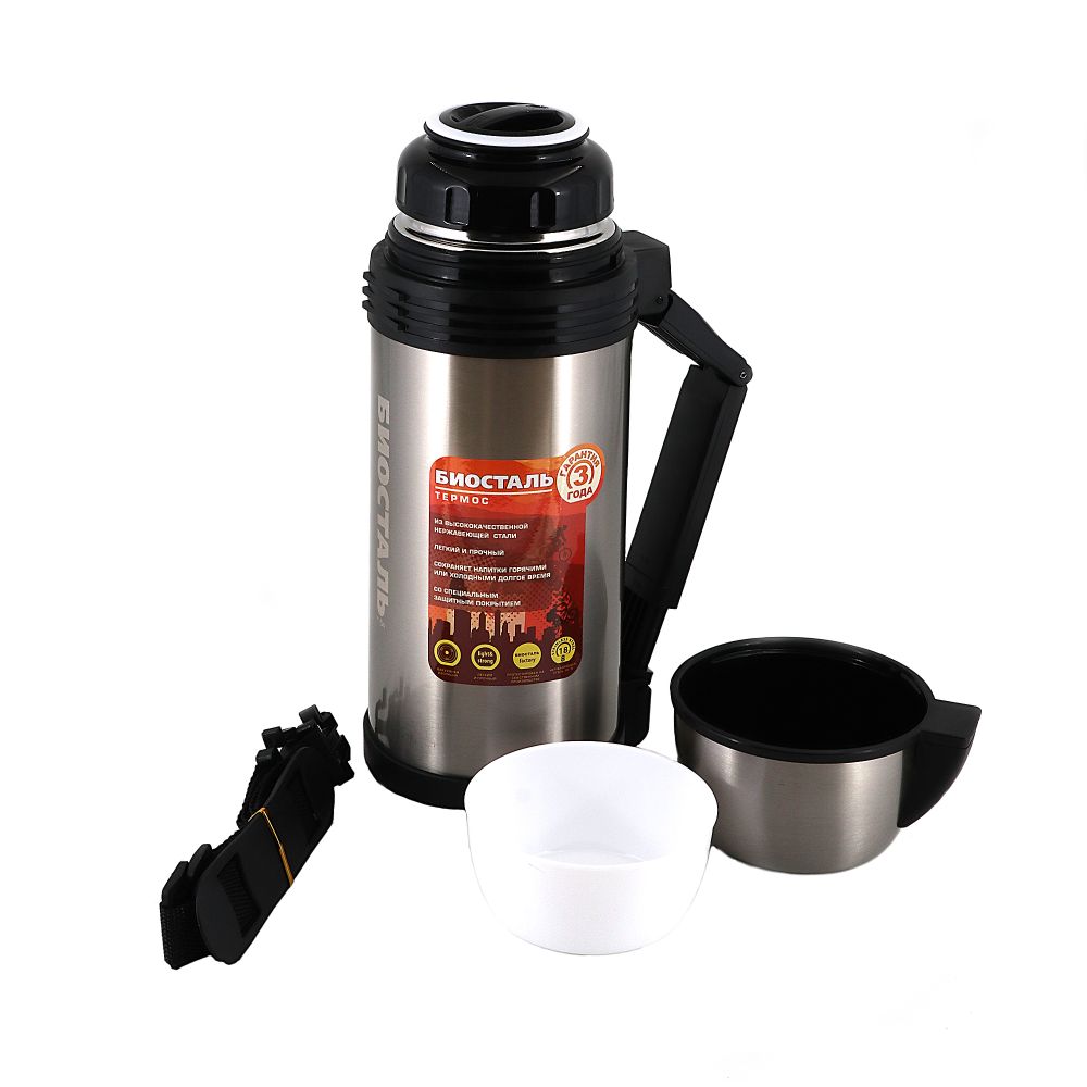 Термос &quot;Биосталь-СПОРТ&quot; универсальный с ручкой, 1,5 л/12/