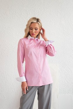 Рубашка в розовом цвете из хлопка