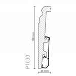Плинтус Arbiton Vega P1030 Белый под покраску