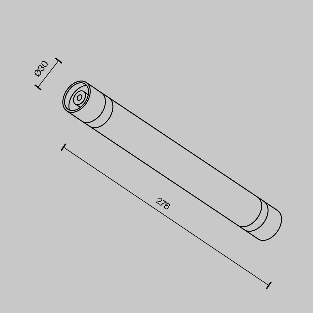 Соединитель для трековой системы 276мм Maytoni   CA011-L300-B