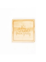 Менажница с гравировкой из кедра