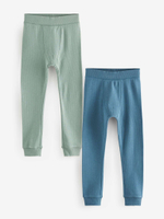 Легинсы с термо-эффектом для мальчика Next 480-526, 2 шт., Синий, Салатовый