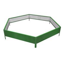 Клумба многоугольная оцинкованная с ножками 1 ярус RAL 6002 Зеленая листва