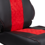 Чехлы SITRAK C7H (экокожа, черный, красная вставка)