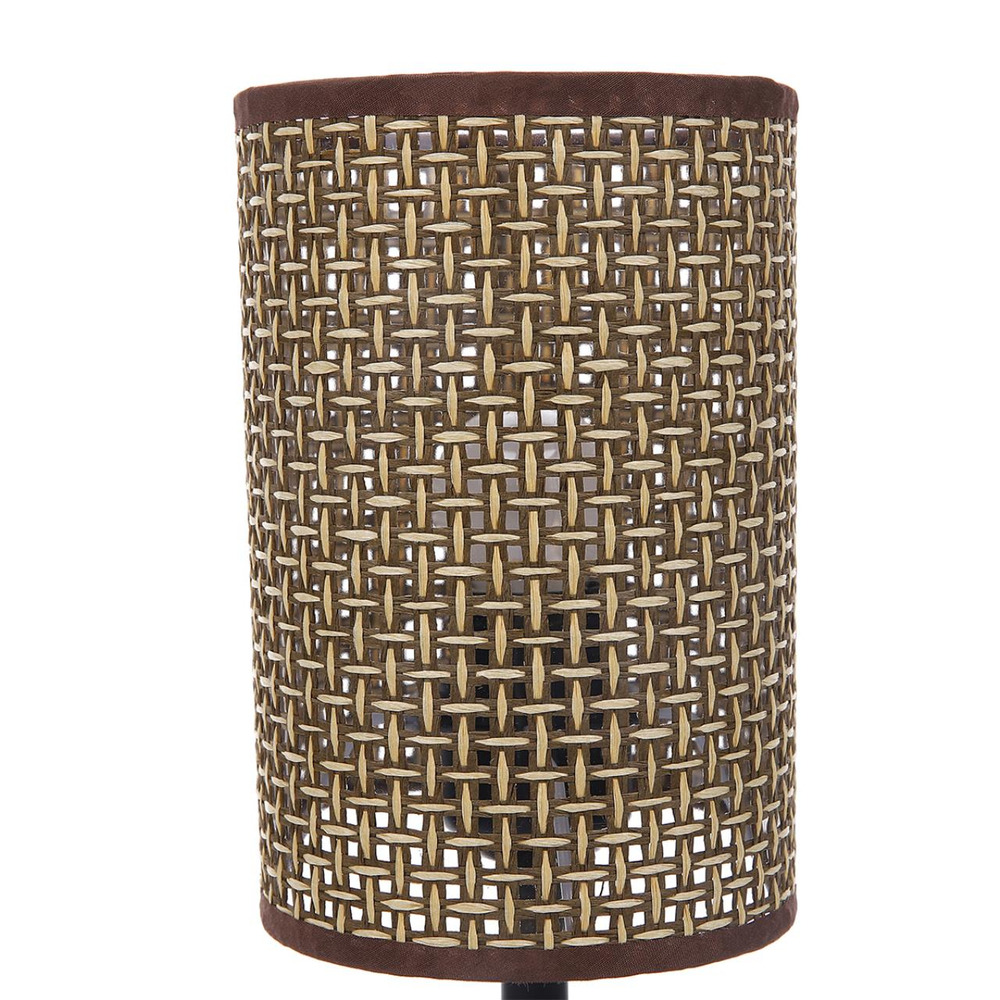 8200/1T COUNTY LN26 511 кофейный/коричневый, дерево/текстиль Настольная лампа E27 1*60W 220V MADERANA