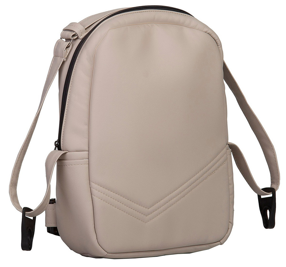 Детская коляска Indigo Mio Eco 3 в 1 с автокреслом Avionaut Cosmo Grey 02 св.бежевая кожа
