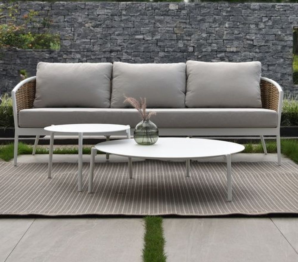 "Тоскана" лаунж-зона из искусственного ротанга, цвет соломенный