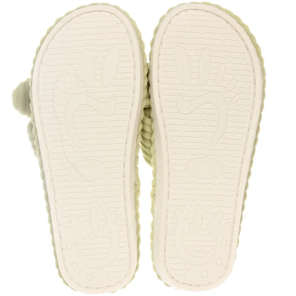 Тапочки женские домашние «COZY», цвет зелёный, р-р 38-39