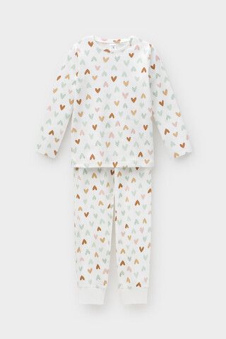 пижама  для девочки  К 1561/конфетти из сердечек на сахаре