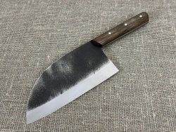 Сербский нож для мяса, сталь 65Г, рукоять Орех