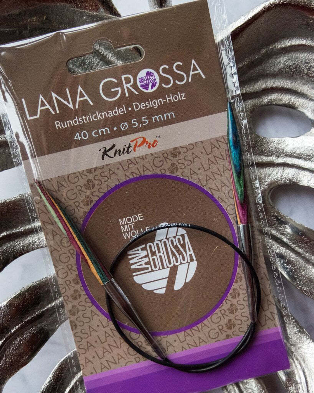 -30% Lana Grossa (KnitPro) Design-Holz Color| Деревянные разноцветные круговые спицы