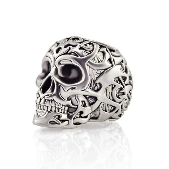 Купить серебряную бусину череп Tribal skull в один клик с доставкой.