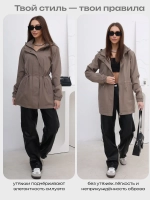 Ветровка с капюшоном удлиненная