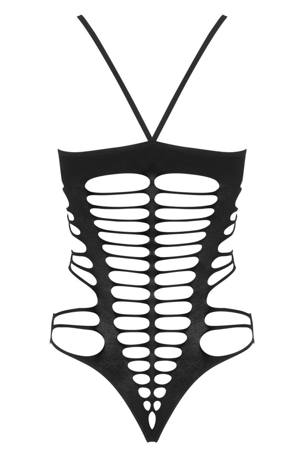 Соблазнительное боди на тонких лямочках (Размер: S-M-L) (Цвет: черный)