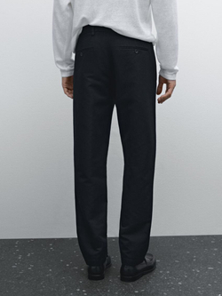 Massimo Dutti Брюки зауженного кроя, темно-синий