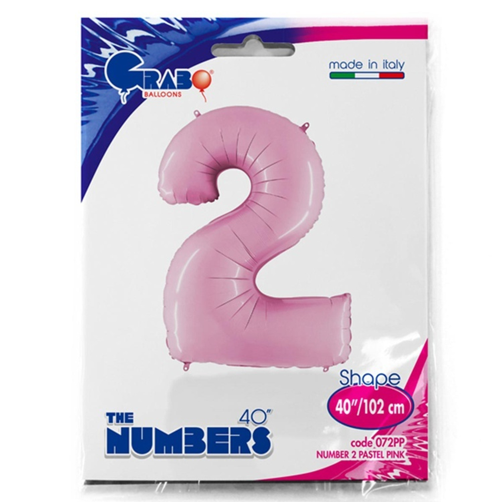 Цифра "2" розовый