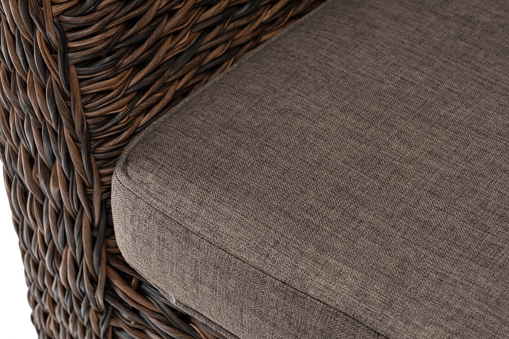 "Капучино" диван из искусственного ротанга (гиацинт) двухместный, цвет коричневый