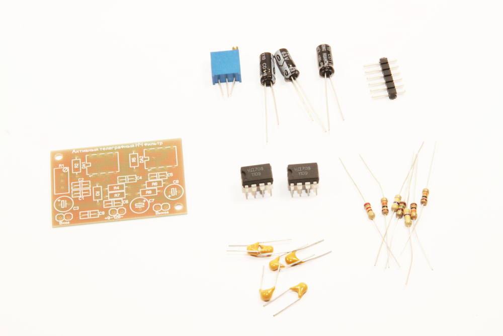 Телеграфный RC фильтр на двух микросхемах КР140УД708