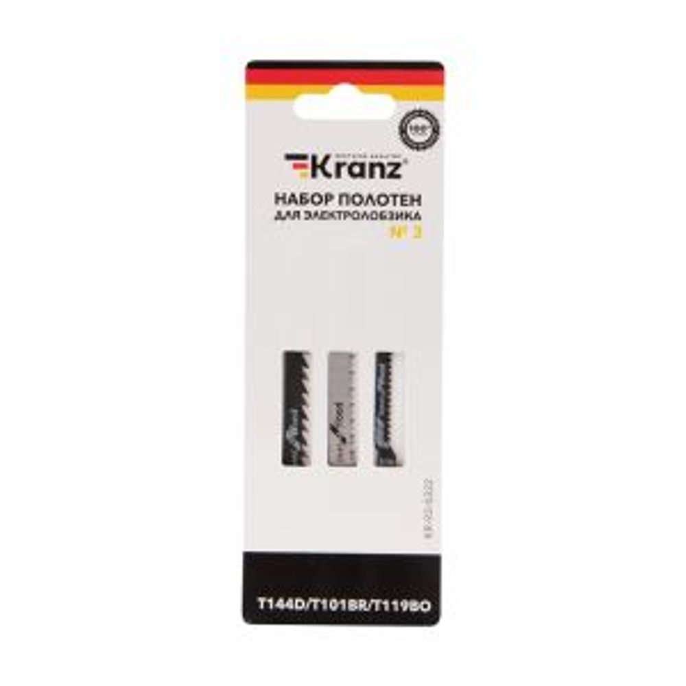 Набор полотен для электролобзика № 3 T144D/T101BR/T119BO (3 шт./уп.) KRANZ