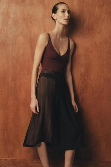 ZARA ЮБКА С РЕМНЕМ И КОНТРАСТНЫМИ ДЕТАЛЯМИ — ZW COLLECTION, РАЗНОЦВЕТНЫЙ