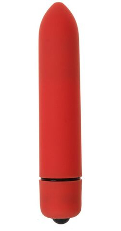 Красная вибропуля с заострённым кончиком - 9,3 см.