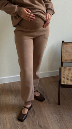 Брюки премиум утепленные для беременных, Мокко