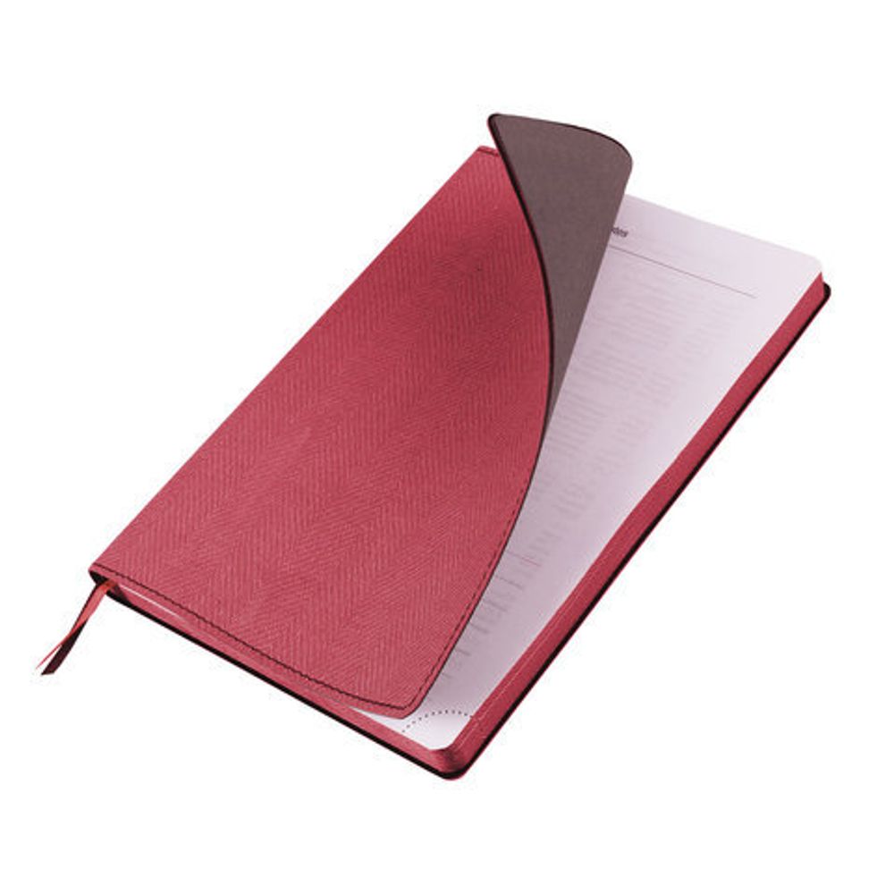 Блокнот А5 (148x213 мм), BRAUBERG "Tweed", 112 л., гибкий, под ткань, линия, красный, 110965