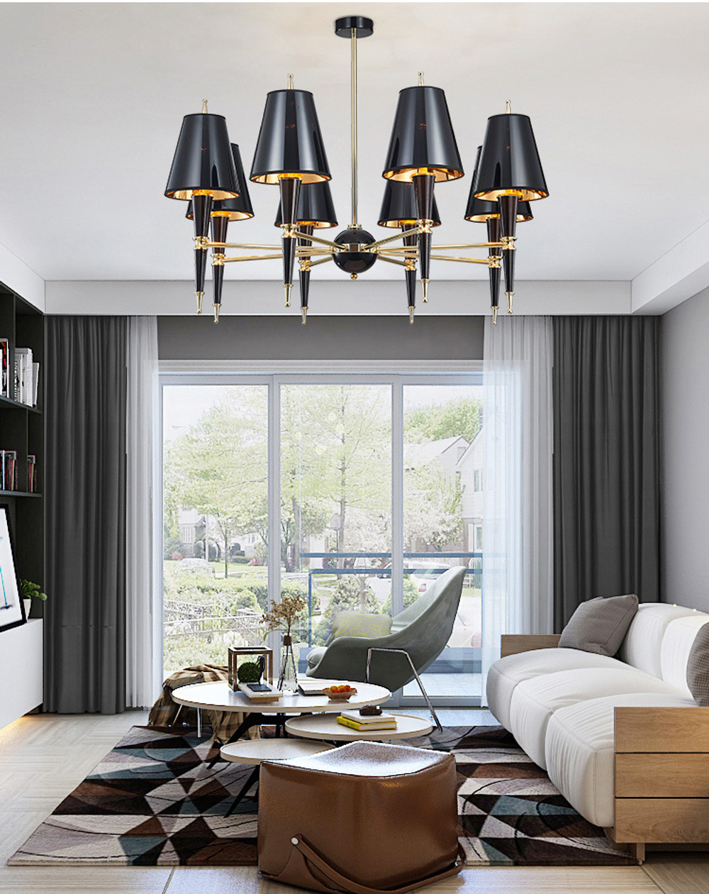 Ceiling design lamp  Versailles by Robert Abbey (Black)