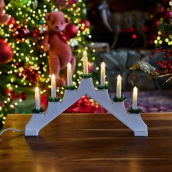 ULD-L7101-007-SWA WARM WHITE IP20 WHITE BRIDGE Фигура светодиодная Новогодняя горка. 39.5х30.5см. 7 светодиодов. Теплый белый свет. Корпус белый. Материал пластик. TM Uniel