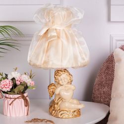 Настольная лампа Сердце Купидона Айвори Мадлен Жемчуг