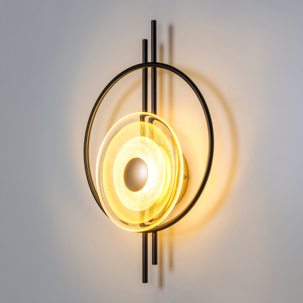 609622 Бра ERICA 5W LED 110LM G ЧЕРНЫЙ/ЗОЛОТО 3000K