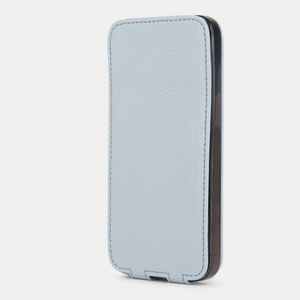 Чехол для iPhone 13 Pro из кожи козы, голубого цвета