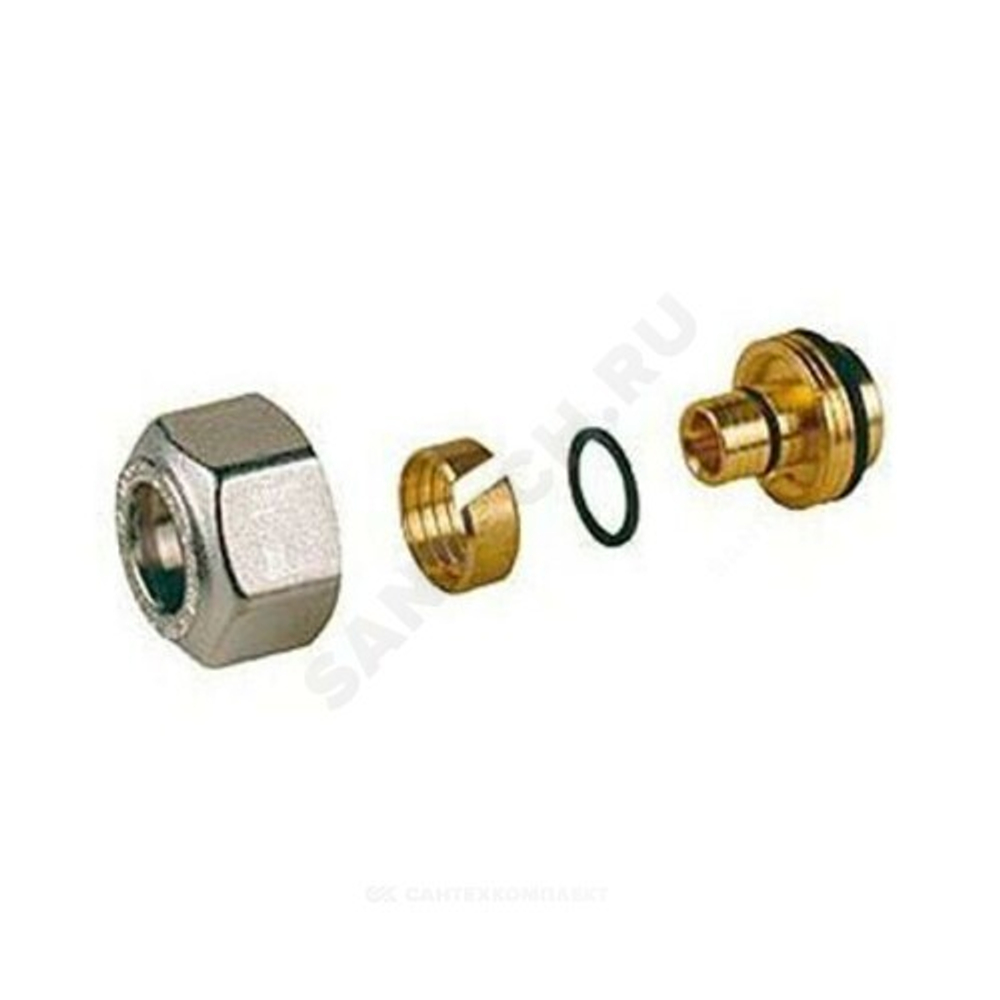 Евроконус для МП труб латунь обжим Дн 20х2,8х3/4" накидная гайка R179E Giacomini R179EX029